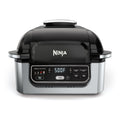 Ninja Foodi AG301 Grill: 5-in-1 indoor grill, air fry, roast, bake, dehydrate, smoke control, easy cleaning design.